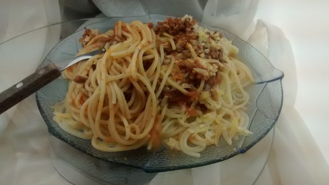 Tallarines a la crema