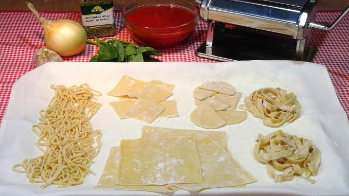 Pasta fresca casera al huevo